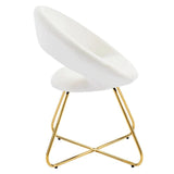 Set of 2 Performance Velvet Circular Dining Chairs with Gold Hairpin Legs - Dining Chairs available at Alpine Outlets in Denver