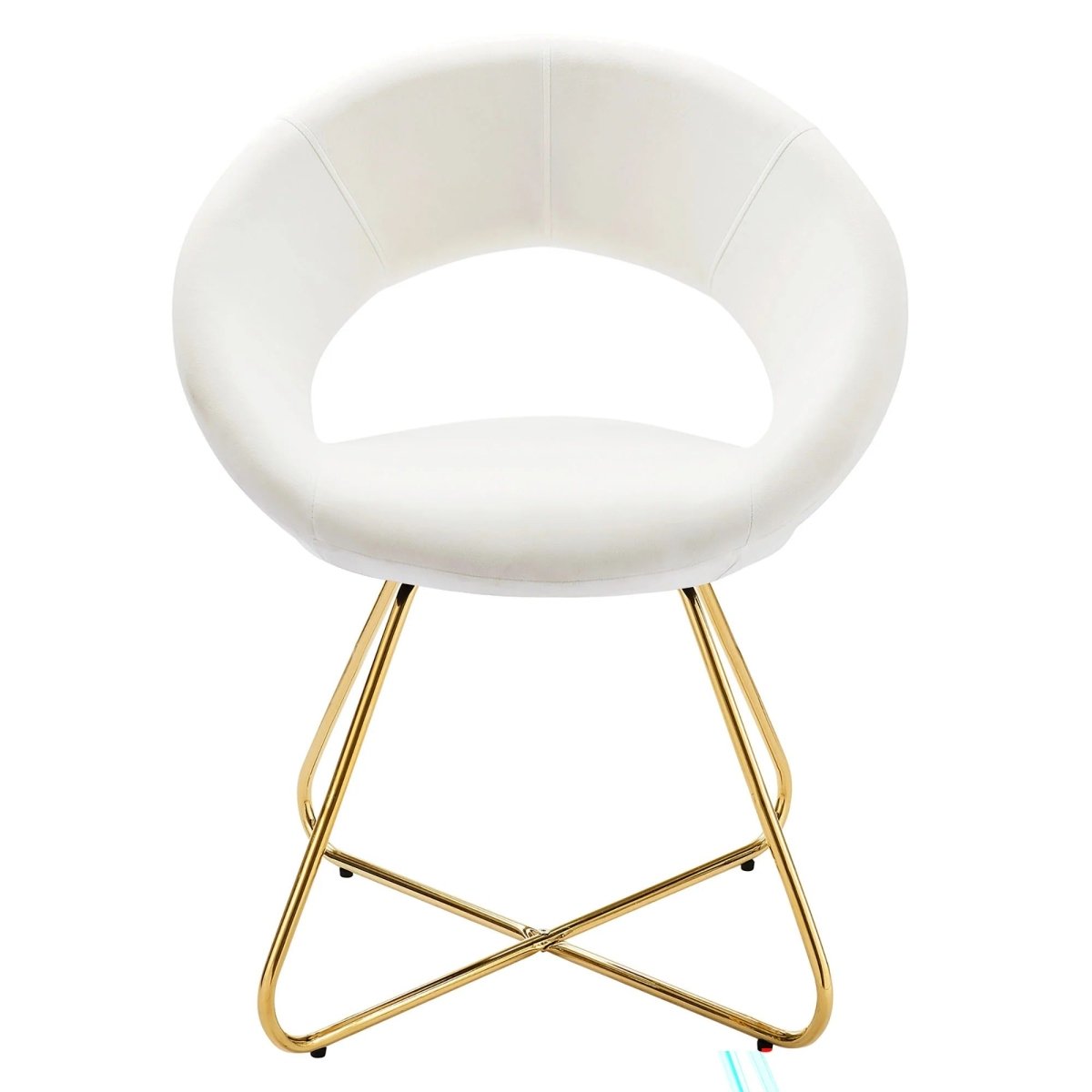 Set of 2 Performance Velvet Circular Dining Chairs with Gold Hairpin Legs - Dining Chairs available at Alpine Outlets in Denver