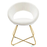 Set of 2 Performance Velvet Circular Dining Chairs with Gold Hairpin Legs - Dining Chairs available at Alpine Outlets in Denver