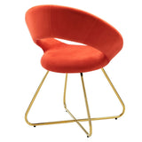 Set of 2 Performance Velvet Circular Dining Chairs with Gold Hairpin Legs - Dining Chairs available at Alpine Outlets in Denver