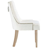 Set of 2 Tufted Performance Velvet Dining Chairs with Nailhead Trim and Back Ring - Dining Chairs available at Alpine Outlets in Denver