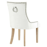 Set of 2 Tufted Performance Velvet Dining Chairs with Nailhead Trim and Back Ring - Dining Chairs available at Alpine Outlets in Denver