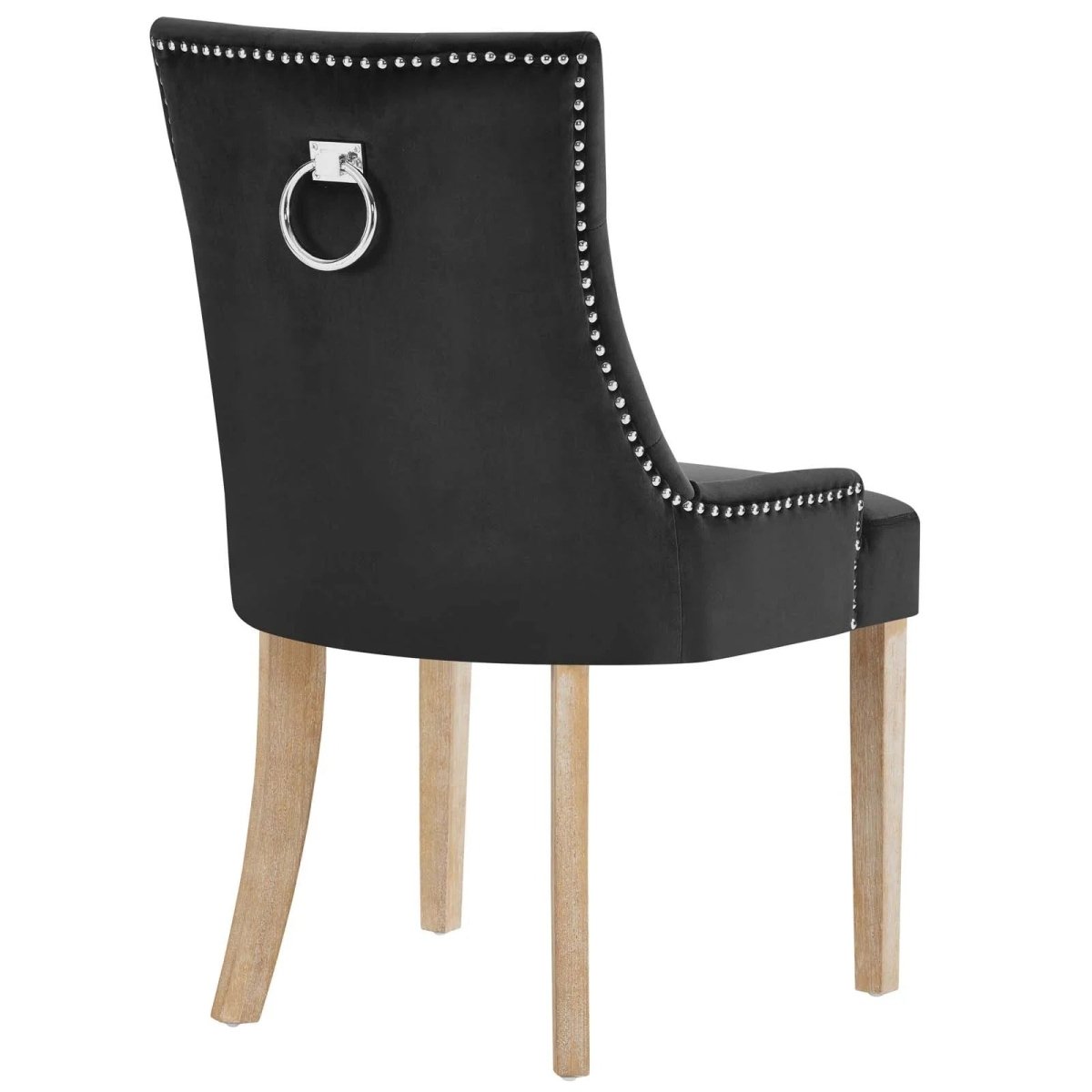 Set of 2 Tufted Performance Velvet Dining Chairs with Nailhead Trim and Back Ring - Dining Chairs available at Alpine Outlets in Denver