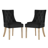 Set of 2 Tufted Performance Velvet Dining Chairs with Nailhead Trim and Back Ring - Dining Chairs available at Alpine Outlets in Denver