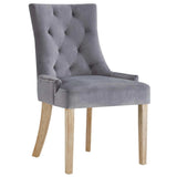 Set of 2 Tufted Performance Velvet Dining Chairs with Nailhead Trim and Back Ring - Dining Chairs available at Alpine Outlets in Denver