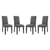 Set of 4 Fabric Upholstered Parsons Dining Chairs with Nailhead Trim - Dining Chairs available at Alpine Outlets in Denver