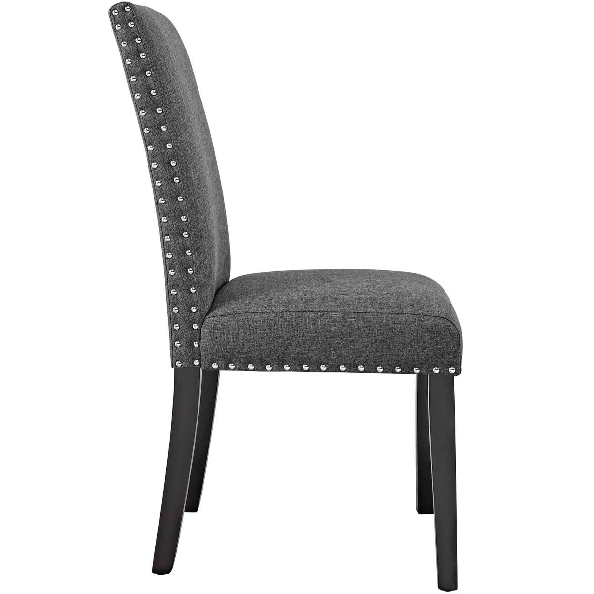 Set of 4 Fabric Upholstered Parsons Dining Chairs with Nailhead Trim - Dining Chairs available at Alpine Outlets in Denver