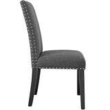 Set of 4 Fabric Upholstered Parsons Dining Chairs with Nailhead Trim - Dining Chairs available at Alpine Outlets in Denver