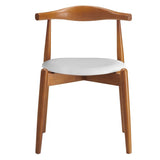 Set of 4 Natural Beech Wood Vinyl Upholstered Dining Side Chairs - Dining Chairs available at Alpine Outlets in Denver