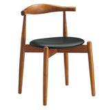 Set of 4 Natural Beech Wood Vinyl Upholstered Dining Side Chairs - Dining Chairs available at Alpine Outlets in Denver