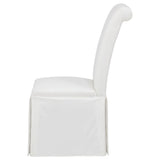 Shawna White Upholstered Skirted Side Chair, Set of 2 - Dining Chairs & Benches available at Alpine Outlets in Denver