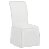 Shawna White Upholstered Skirted Side Chair, Set of 2 - Dining Chairs & Benches available at Alpine Outlets in Denver