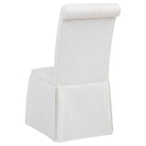 Shawna White Upholstered Skirted Side Chair, Set of 2 - Dining Chairs & Benches available at Alpine Outlets in Denver