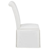 Shawna White Upholstered Skirted Side Chair, Set of 2 - Dining Chairs & Benches available at Alpine Outlets in Denver