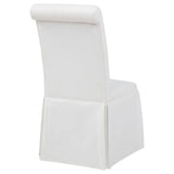 Shawna White Upholstered Skirted Side Chair, Set of 2 - Dining Chairs & Benches available at Alpine Outlets in Denver