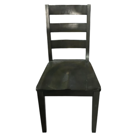 Slatted Back Wood Dining Chair in Brown - 🟢 Dining Chairs available at Alpine Outlets in Denver