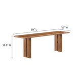 Solid Mango Wood Dining Bench with Modern Farmhouse Design - Benches available at Alpine Outlets in Denver