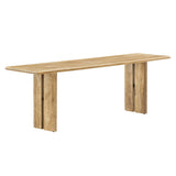 Solid Mango Wood Dining Bench with Modern Farmhouse Design - Benches available at Alpine Outlets in Denver