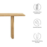 Solid Mango Wood Dining Bench with Modern Farmhouse Design - Benches available at Alpine Outlets in Denver
