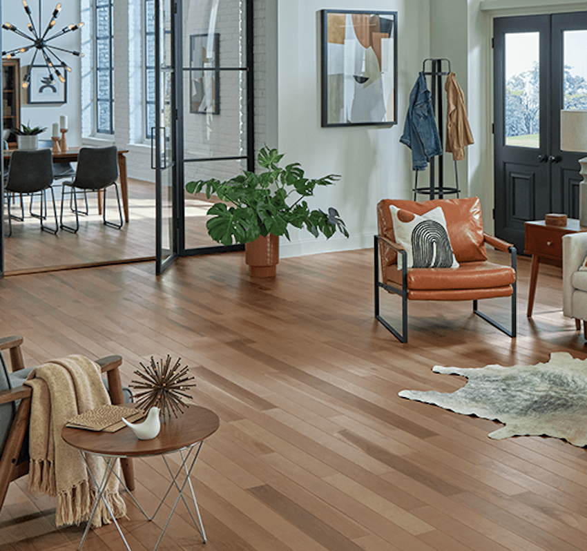 Somerset Character Plank Shale Hickory 4" 3/4" Solid Hardwood Flooring - Hardwood Flooring available at Alpine Outlets in Denver