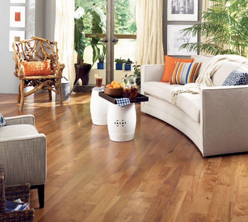 Somerset Character Plank Solid 3/4 Hickory Saddle 4 Low Gloss Hardwood Flooring - Hardwood Flooring available at Alpine Outlets in Denver