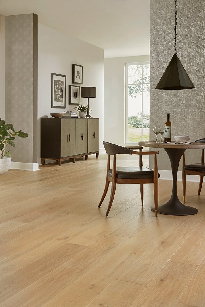 Somerset Euro Wide Plank White Oak Sand 9 Inch Engineered Hardwood - Hardwood Flooring available at Alpine Outlets in Denver