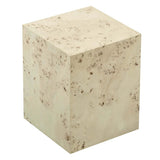 Square Burl Wood Side Table – 16 Inch MDF Veneer - End & Side Tables available at Alpine Outlets in Denver