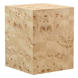 Square Burl Wood Side Table – 16 Inch MDF Veneer - End & Side Tables available at Alpine Outlets in Denver