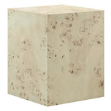 Square Burl Wood Side Table – 16 Inch MDF Veneer - End & Side Tables available at Alpine Outlets in Denver