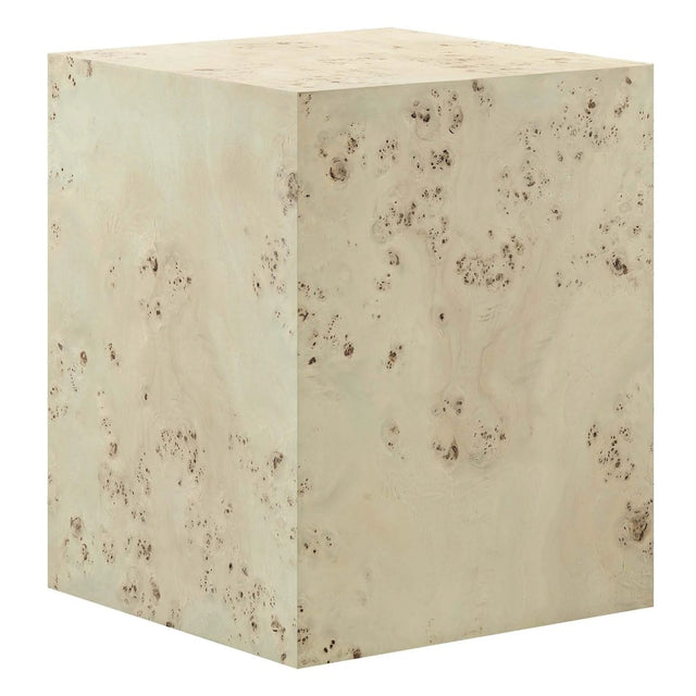 Square Burl Wood Side Table – 16 Inch MDF Veneer - End & Side Tables available at Alpine Outlets in Denver