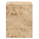 Square Burl Wood Side Table – 16 Inch MDF Veneer - End & Side Tables available at Alpine Outlets in Denver