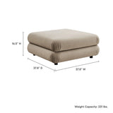 Square Velvet Ottoman Coffee Table – Modular 38 Inch - Ottomans available at Alpine Outlets in Denver
