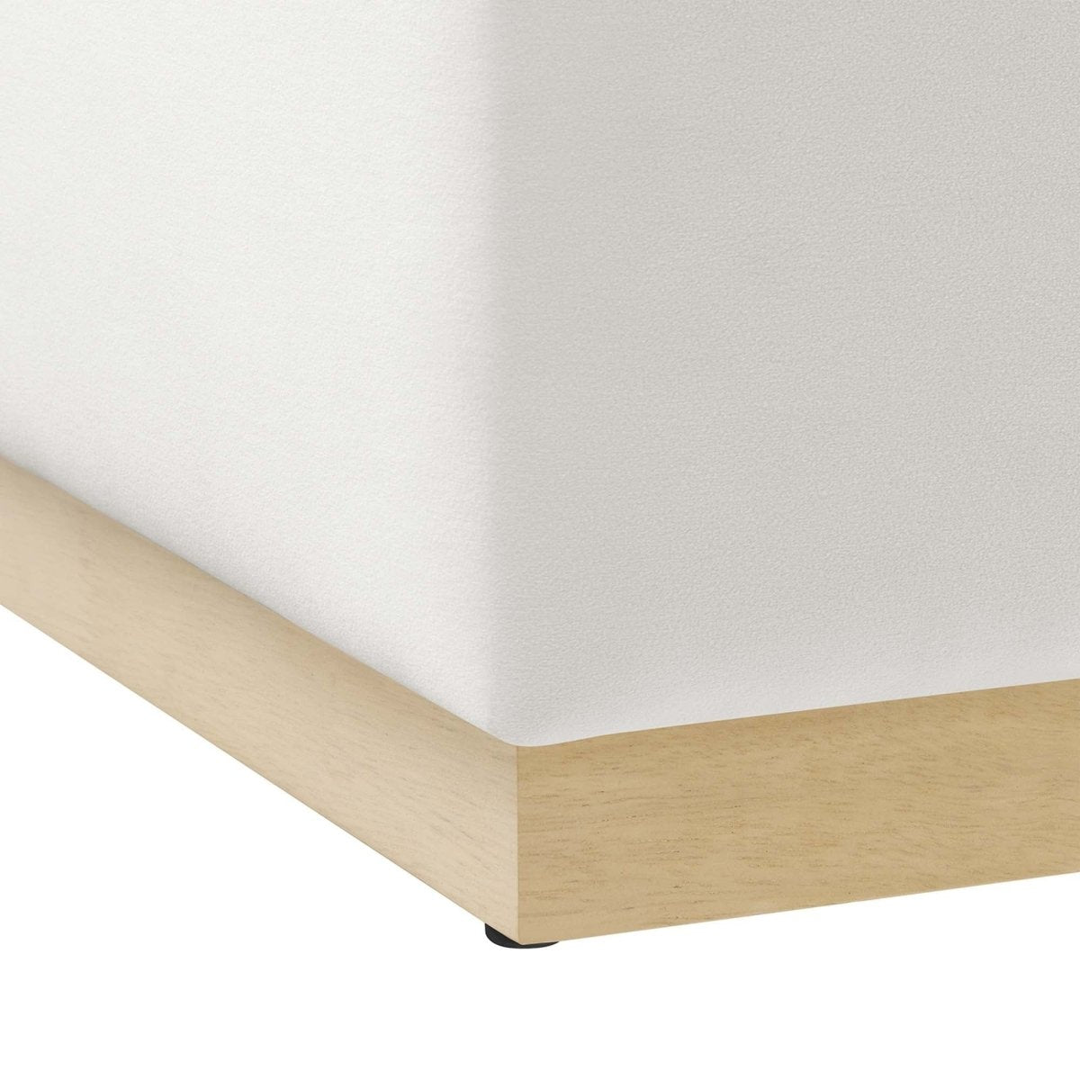 Square Velvet Upholstered Ottoman – Plinth Base 28 Inch - Ottomans available at Alpine Outlets in Denver
