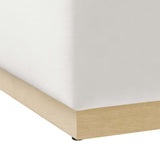 Square Velvet Upholstered Ottoman – Plinth Base 28 Inch - Ottomans available at Alpine Outlets in Denver