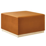 Square Velvet Upholstered Ottoman – Plinth Base 28 Inch - Ottomans available at Alpine Outlets in Denver