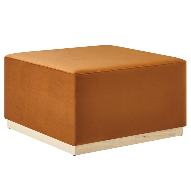 Square Velvet Upholstered Ottoman – Plinth Base 28 Inch - Ottomans available at Alpine Outlets in Denver