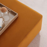 Square Velvet Upholstered Ottoman – Plinth Base 28 Inch - Ottomans available at Alpine Outlets in Denver