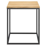 Square Wood and Metal Side Table – Mango Wood 16 Inch - End & Side Tables available at Alpine Outlets in Denver