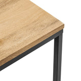 Square Wood and Metal Side Table – Mango Wood 16 Inch - End & Side Tables available at Alpine Outlets in Denver