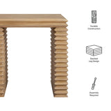 Square Wood Side Table Stacked Design – Oak 24 Inch - End & Side Tables available at Alpine Outlets in Denver