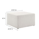 Square Woven Fabric Ottoman – Heathered Upholstered 28 Inch - Ottomans available at Alpine Outlets in Denver