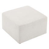 Square Woven Fabric Ottoman – Heathered Upholstered 28 Inch - Ottomans available at Alpine Outlets in Denver