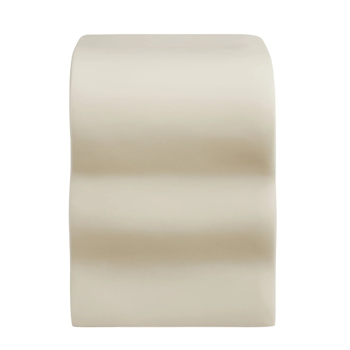 Squiggle Faux Stone Side Table with Acrylic Shelf – 19 Inch - End & Side Tables available at Alpine Outlets in Denver
