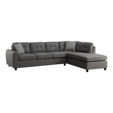 Stonenesse Upholstered Sectional Chaise Sofa Grey - Furniture available at Alpine Outlets in Denver