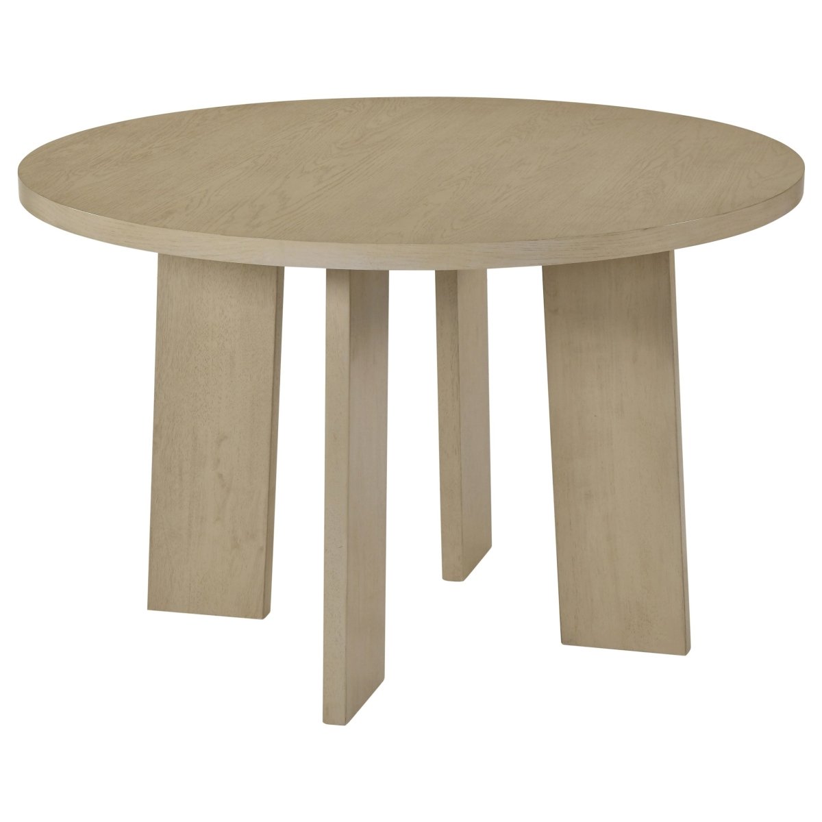 Strouse 47" Round Pedestal Dining Table, Natural Oak - Dining Tables & Bar Tables available at Alpine Outlets in Denver