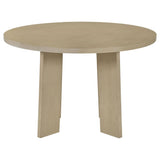 Strouse 47" Round Pedestal Dining Table, Natural Oak - Dining Tables & Bar Tables available at Alpine Outlets in Denver