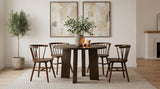 Strouse 47" Round Walnut Veneer Pedestal Dining Table - Dining Tables & Bar Tables available at Alpine Outlets in Denver