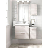 Style Selections Acadia White Floating Bathroom Vanity with Cultured Marble Top - 🟢 Bathroom Cabinets available at Alpine Outlets in Denver