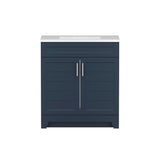 Style Selections Kirkman 30 - in Navy Single Sink Bathroom Vanity with White Cultured Marble Top (ID N078749) - Bathroom Vanities available at Alpine Outlets in Denver