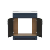 Style Selections Kirkman 30 - in Navy Single Sink Bathroom Vanity with White Cultured Marble Top (ID N078749) - Bathroom Vanities available at Alpine Outlets in Denver